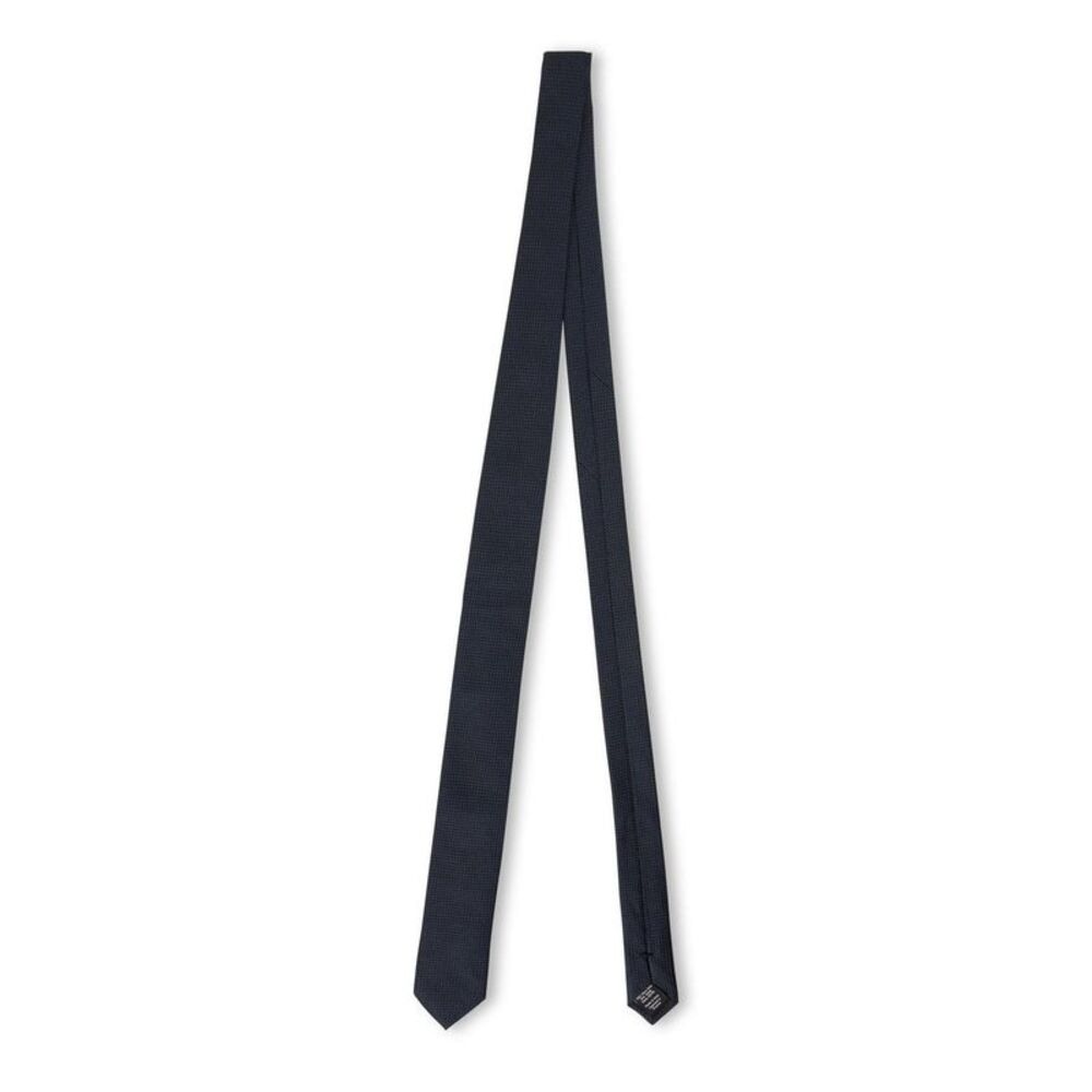 Boss Micro Grid Jacquard Tie / Dark Blue